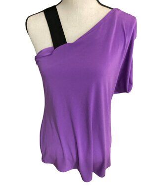 Essentials By A.B.S. Womens One-Shoulder Top*Purple Reign*XL*NWT*Cosplay*Femboy